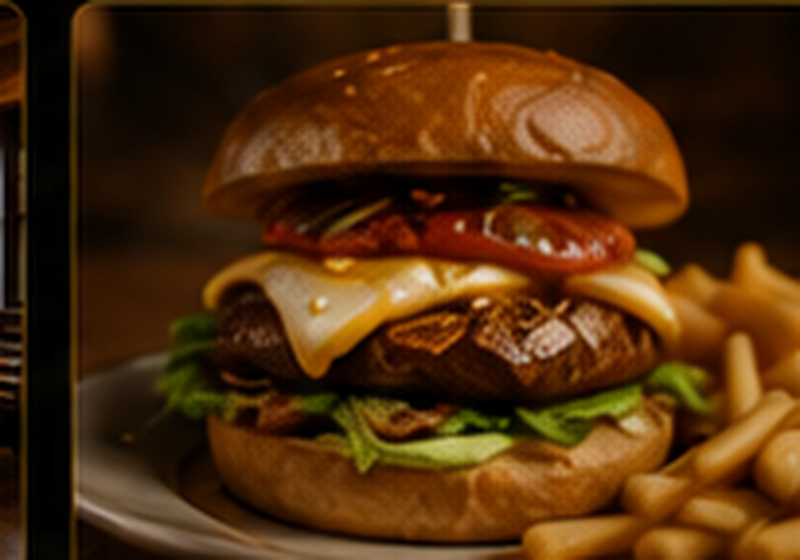 Burger and fries
